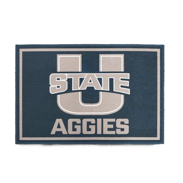 utah state aggies rug navy